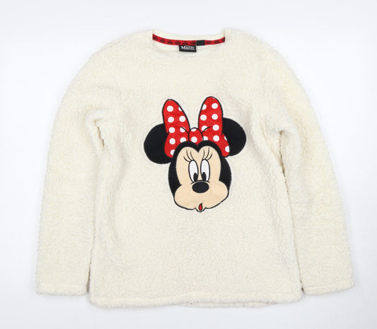 Disney Girls White Minnie Mouse Fleece Lounge Set 12-13 Years