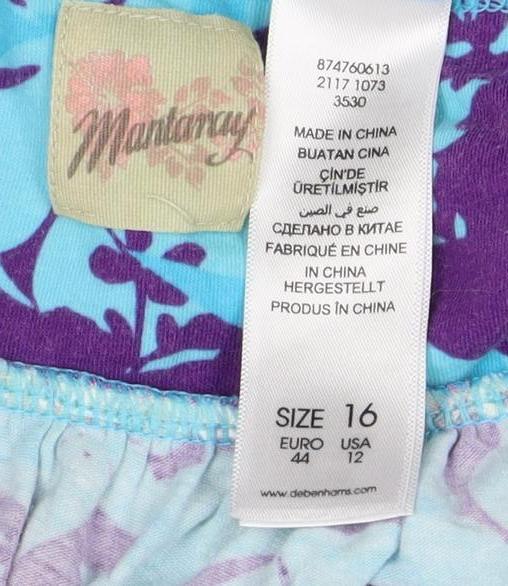 Women's Mantaray Floral Camisole, Multicoloured, Size 16