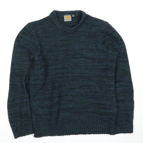 Carhartt Men's Green Lambswool Pullover Jumper L