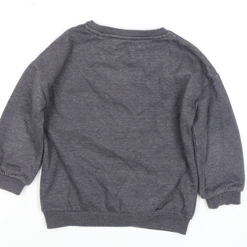 Disney Girls Grey Minnie Mouse Pullover Hoodie 2-3 Years