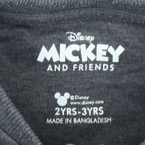 Disney Girls Grey Minnie Mouse Pullover Hoodie 2-3 Years