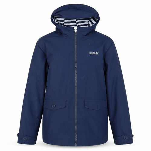 Regatta Boys Blue Rain Coat 2XL Waterproof Hooded Jacket