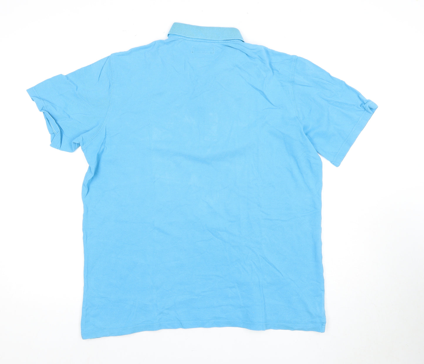 DC Men's Medium Blue Polo Shirt Short Sleeve