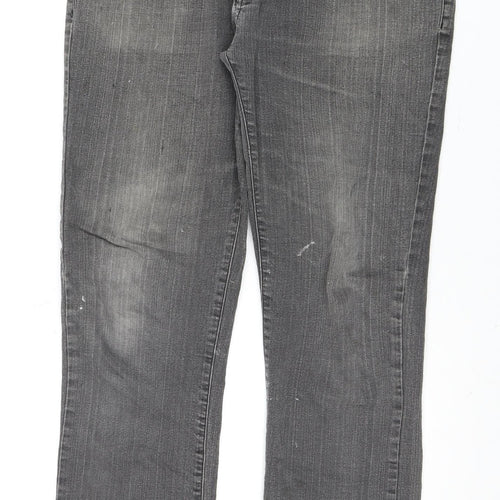 Nisko Women's Grey Straight Jeans Size 14 Distressed