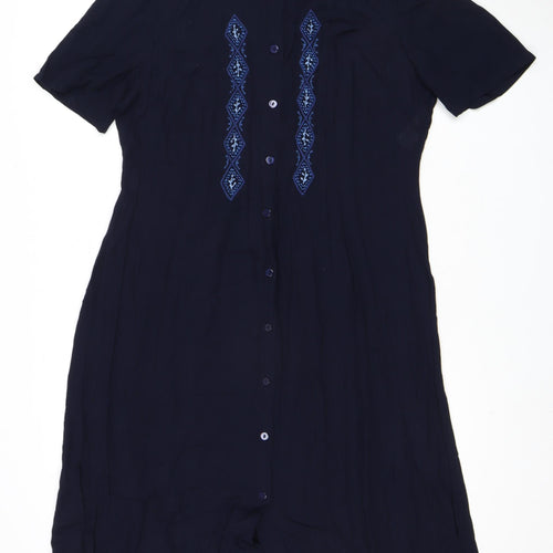Marks and Spencer Women's Blue Shirt Dress Size 14