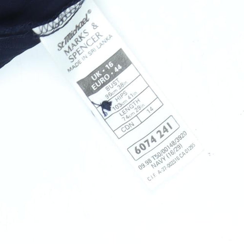 Marks and Spencer Women's Blue Shirt Dress Size 14