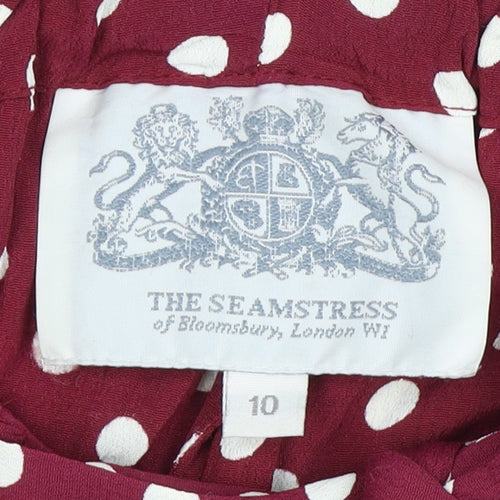 The Seamstress Polka Dot Wide-Leg Trousers, Size 10