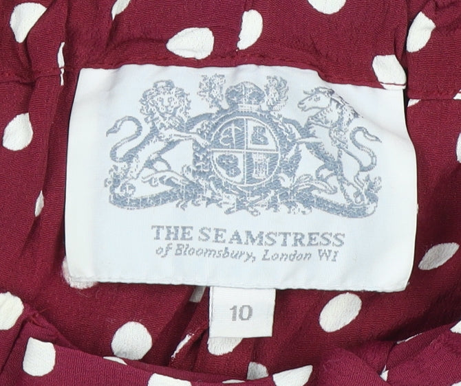 The Seamstress Polka Dot Wide-Leg Trousers, Size 10