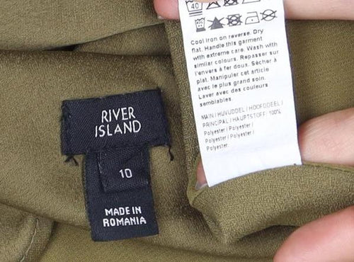 River Island Green Camisole Tank Top - Size 10