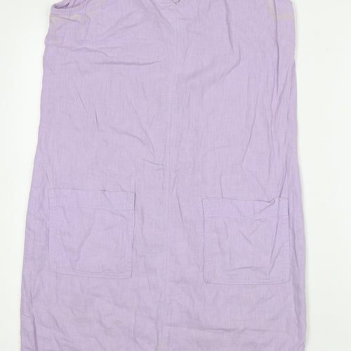 Next Women's Purple Linen Shift Dress Size 6