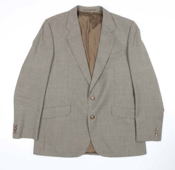 Creation Luis Fable Men's Beige Blazer, Size 42R, Single-Breasted