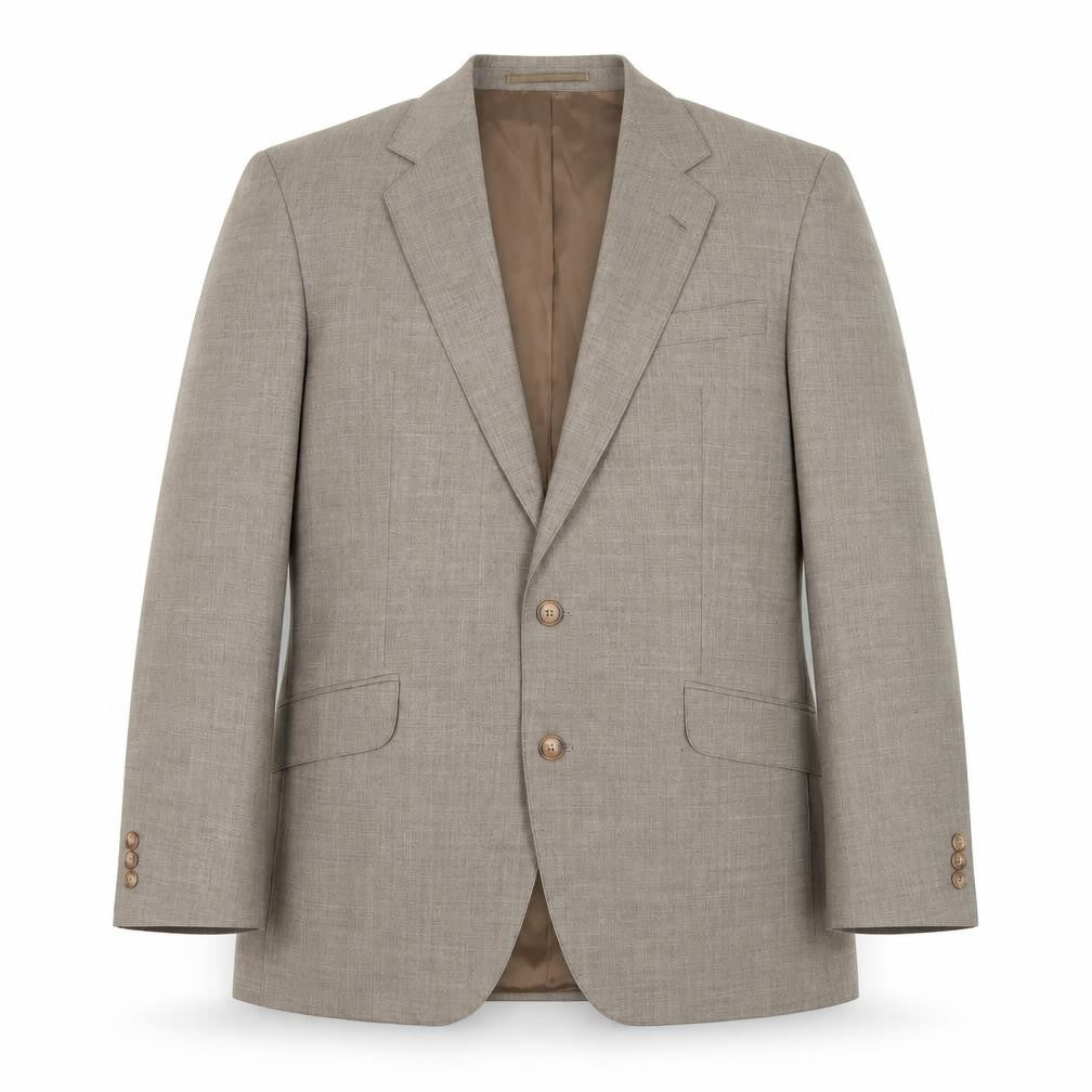Front view of Creation Luis Fable Men's Beige Blazer, size 42R, Single-Breasted