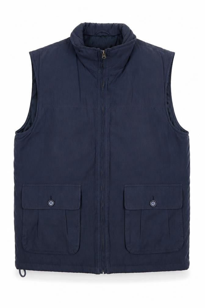 Northwood Men's Blue Waistcoat, S, Zipped Pockets