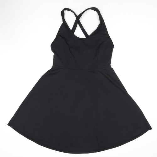 Halara Women's Black Knit Dress L Casual Strappy
