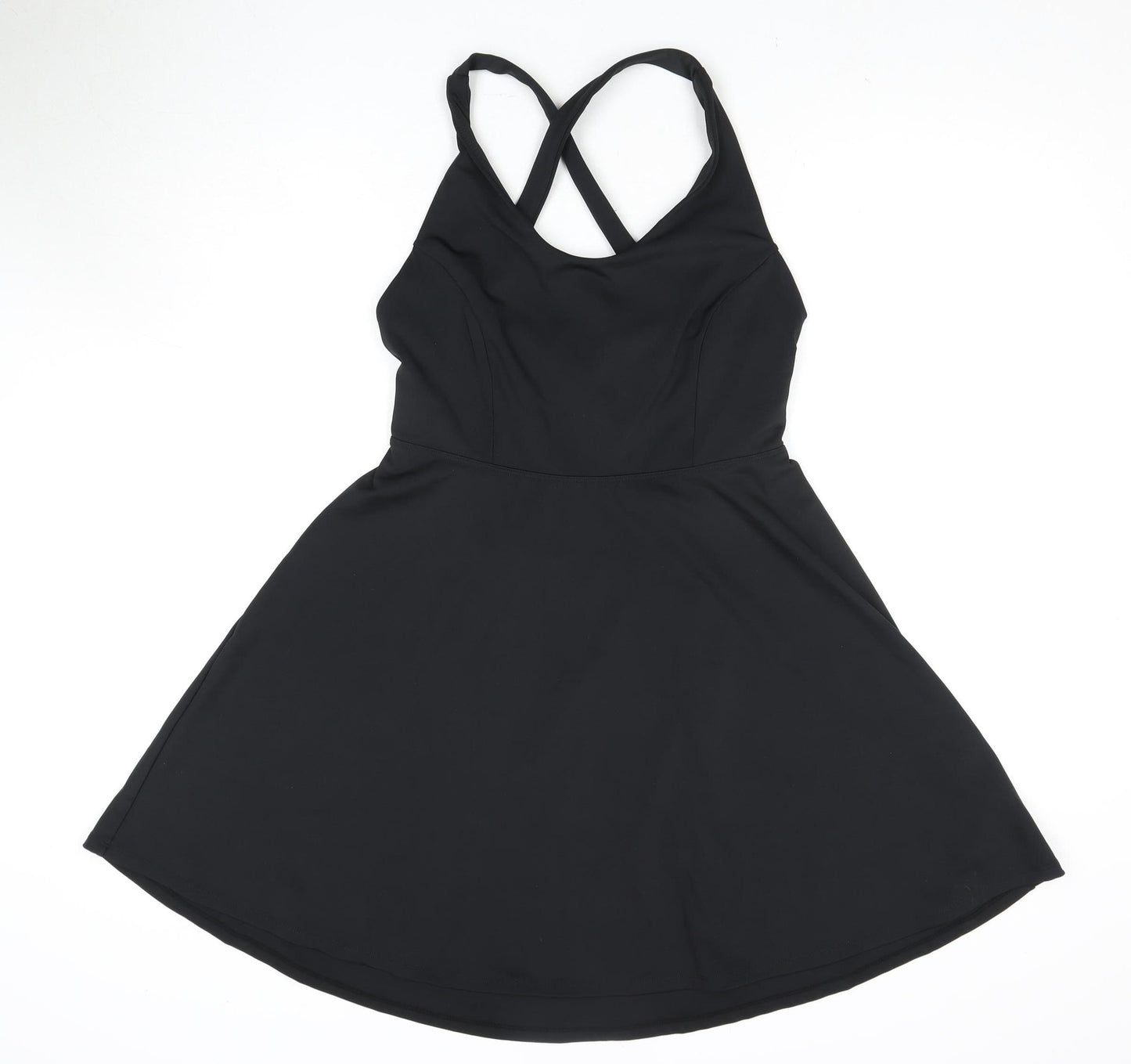 Halara Women's Black Knit Dress L Casual Strappy