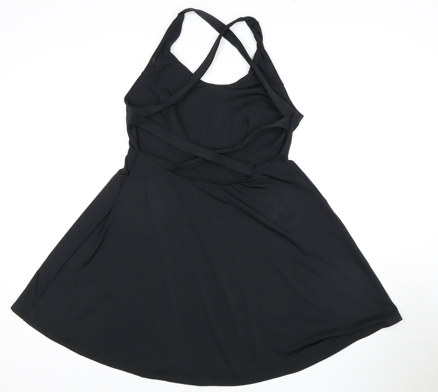 Halara Women's Black Knit Dress L Casual Strappy