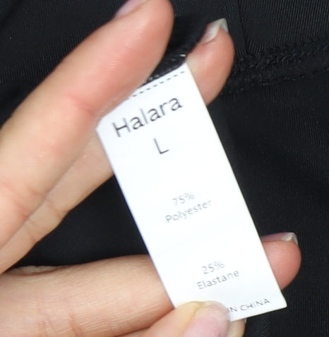 Halara Women's Black Knit Dress L Casual Strappy