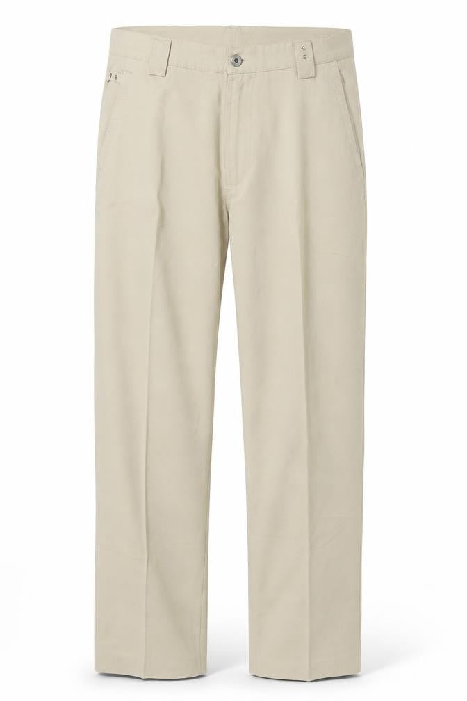 Front view of Altatensione Men's Beige Trousers, size 50