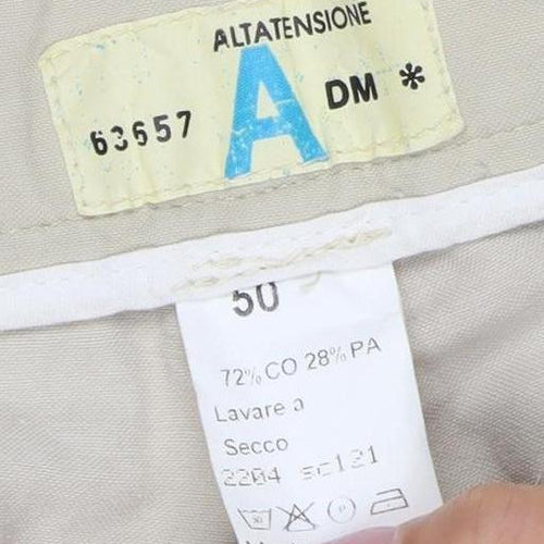 Altatensione Men's Beige Trousers Size 50