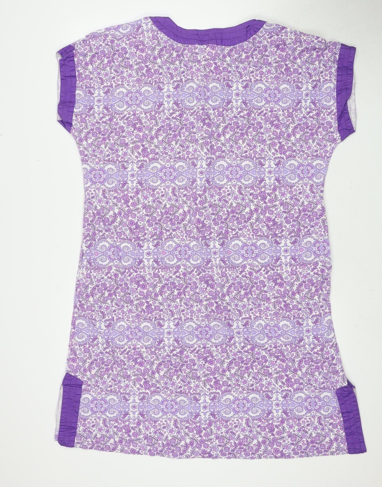 Carole Hochman Purple Floral Shift Dress L