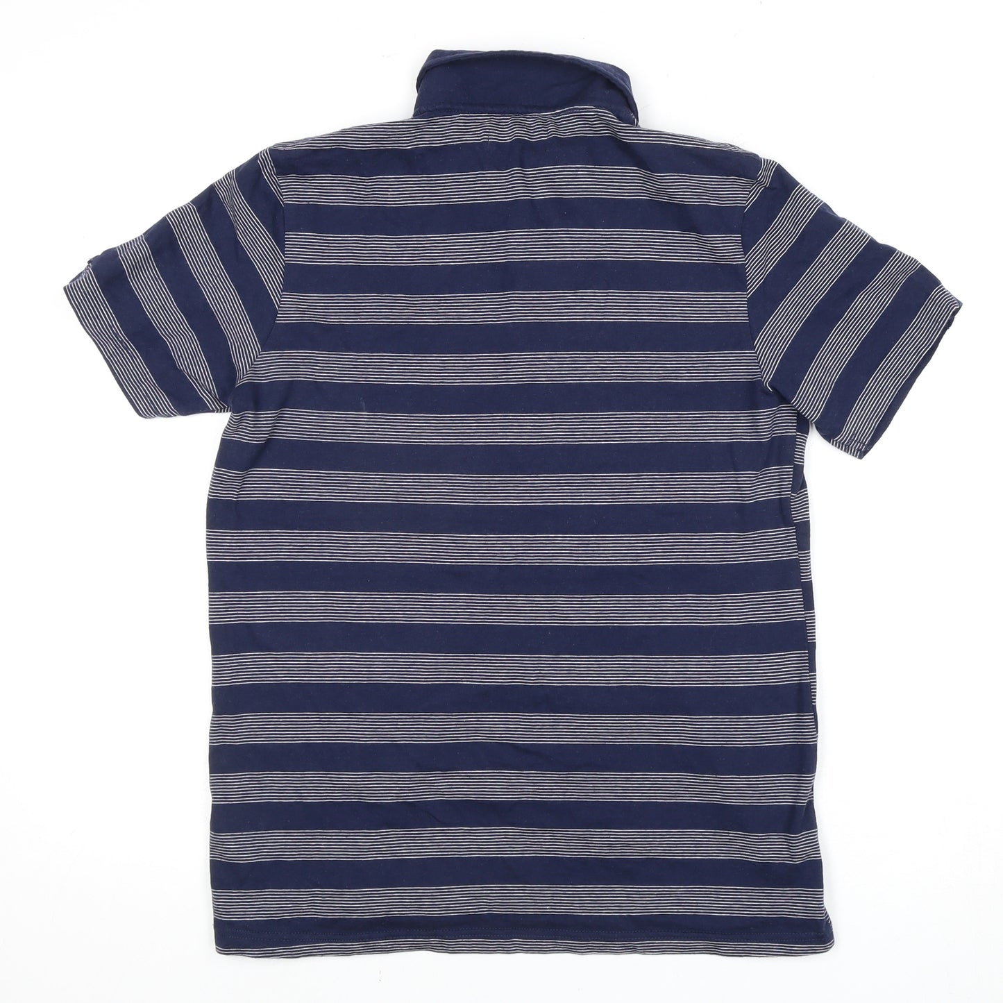 Firetrap Men's Blue Striped Polo Shirt M