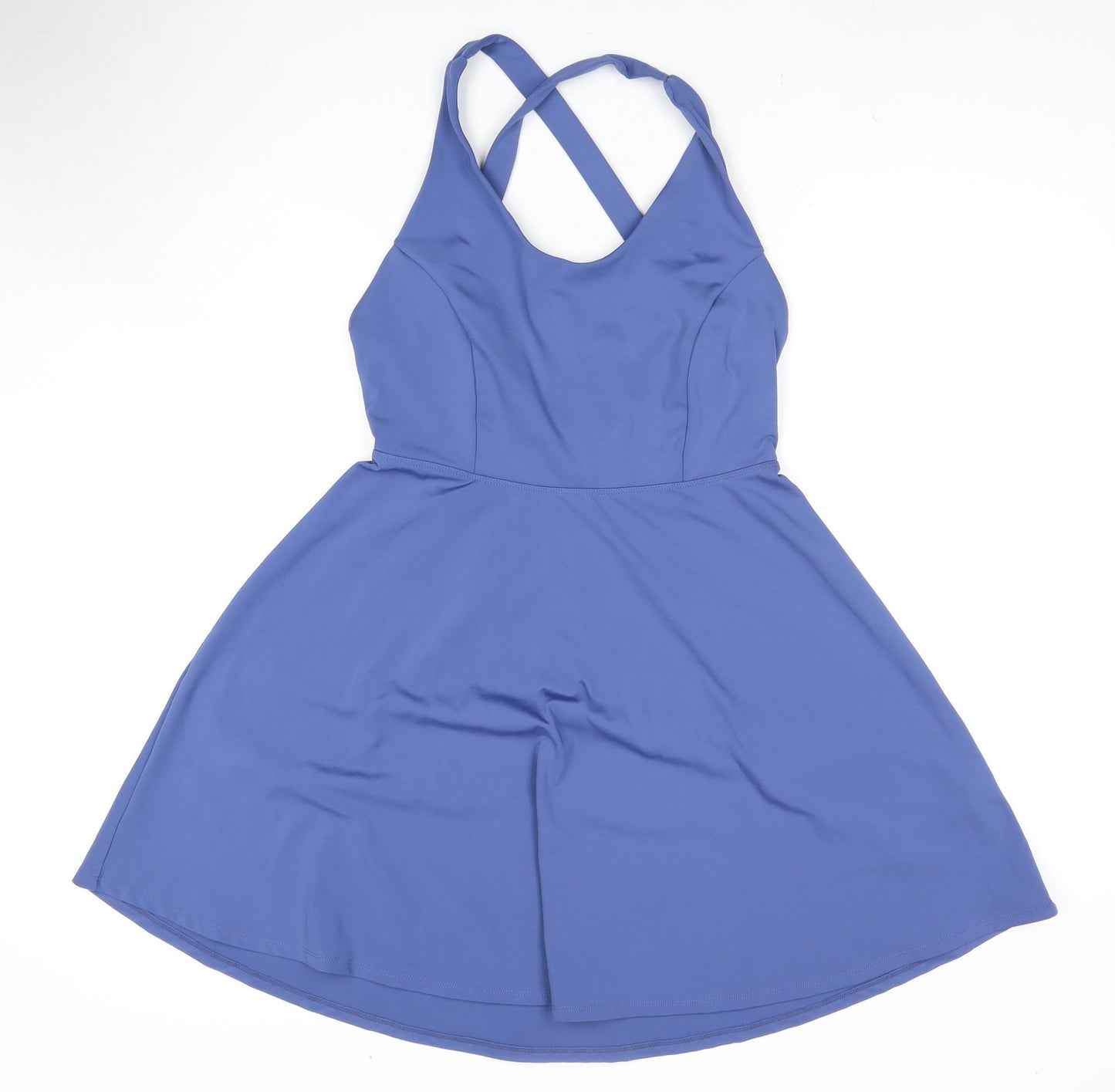 Halara Women's Blue Fit & Flare Dress - Size L