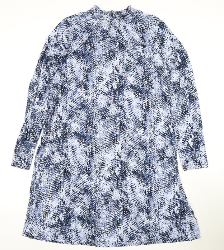 Marks and Spencer Blue Animal Print Dress, 14, Women