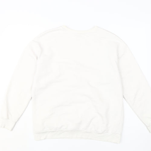 Disney Women's White Mickey Mouse Sweatshirt, M - Casual