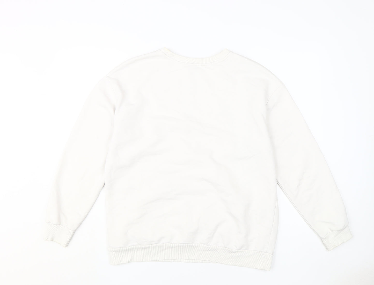 Disney Women's White Mickey Mouse Sweatshirt, M - Casual