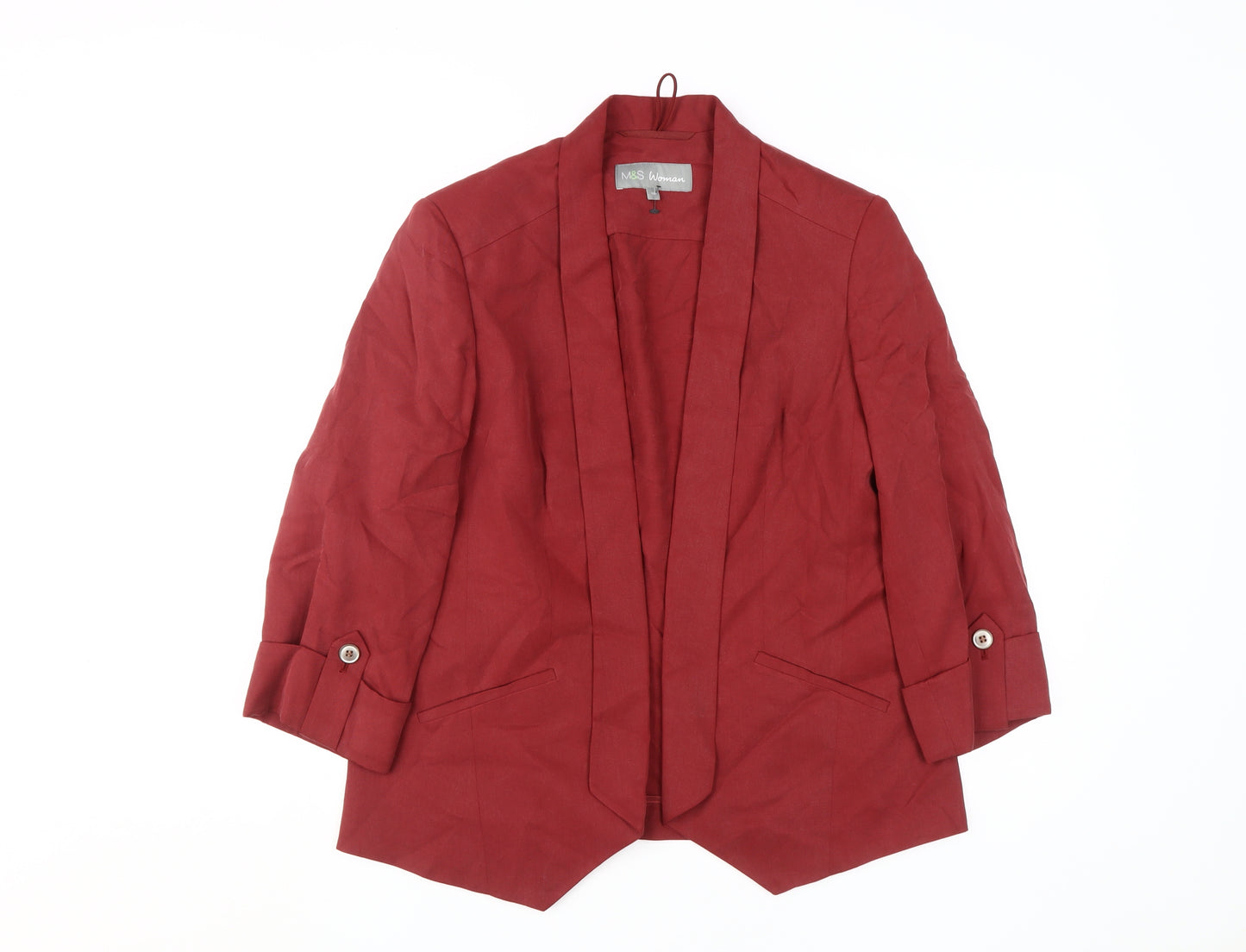 Marks and Spencer Red Women's Blazer Size 10