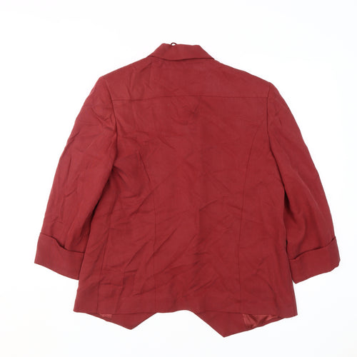 Marks and Spencer Red Women's Blazer Size 10