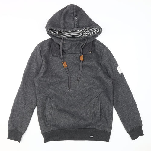 Bu Zhiliang Pin Men's Grey Hoodie, Size M, Pullover, Logo