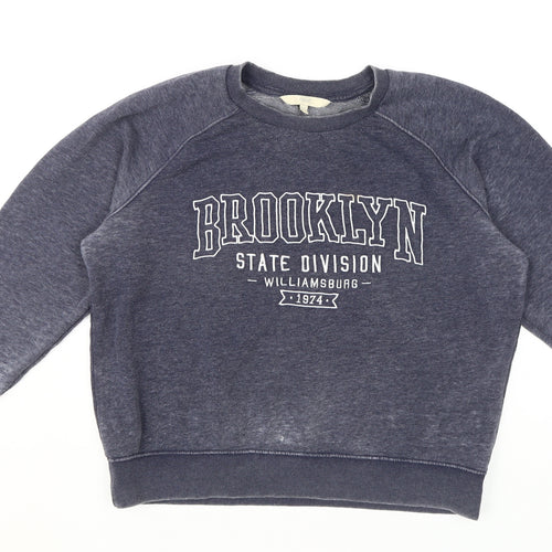 Next Unisex Adults Blue Pullover Sweatshirt Size 12