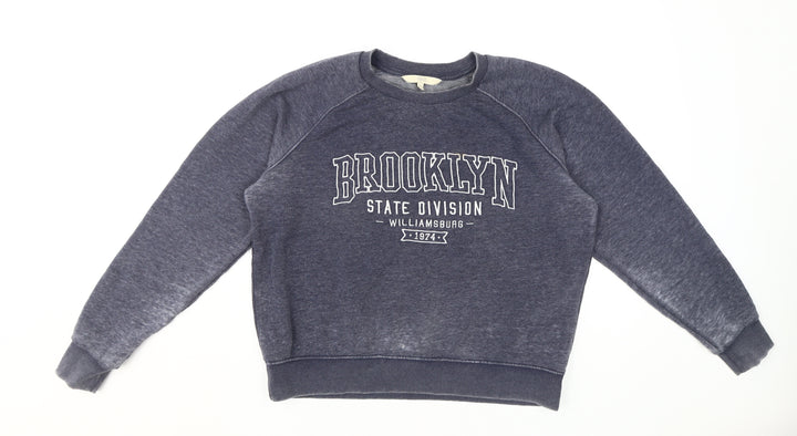 Next Unisex Adults Blue Pullover Sweatshirt Size 12
