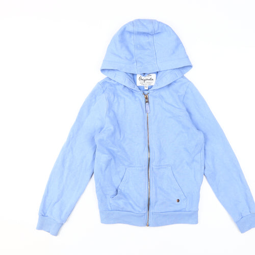 Marks and Spencer Girls Blue Full Zip Hoodie 10-11 Years