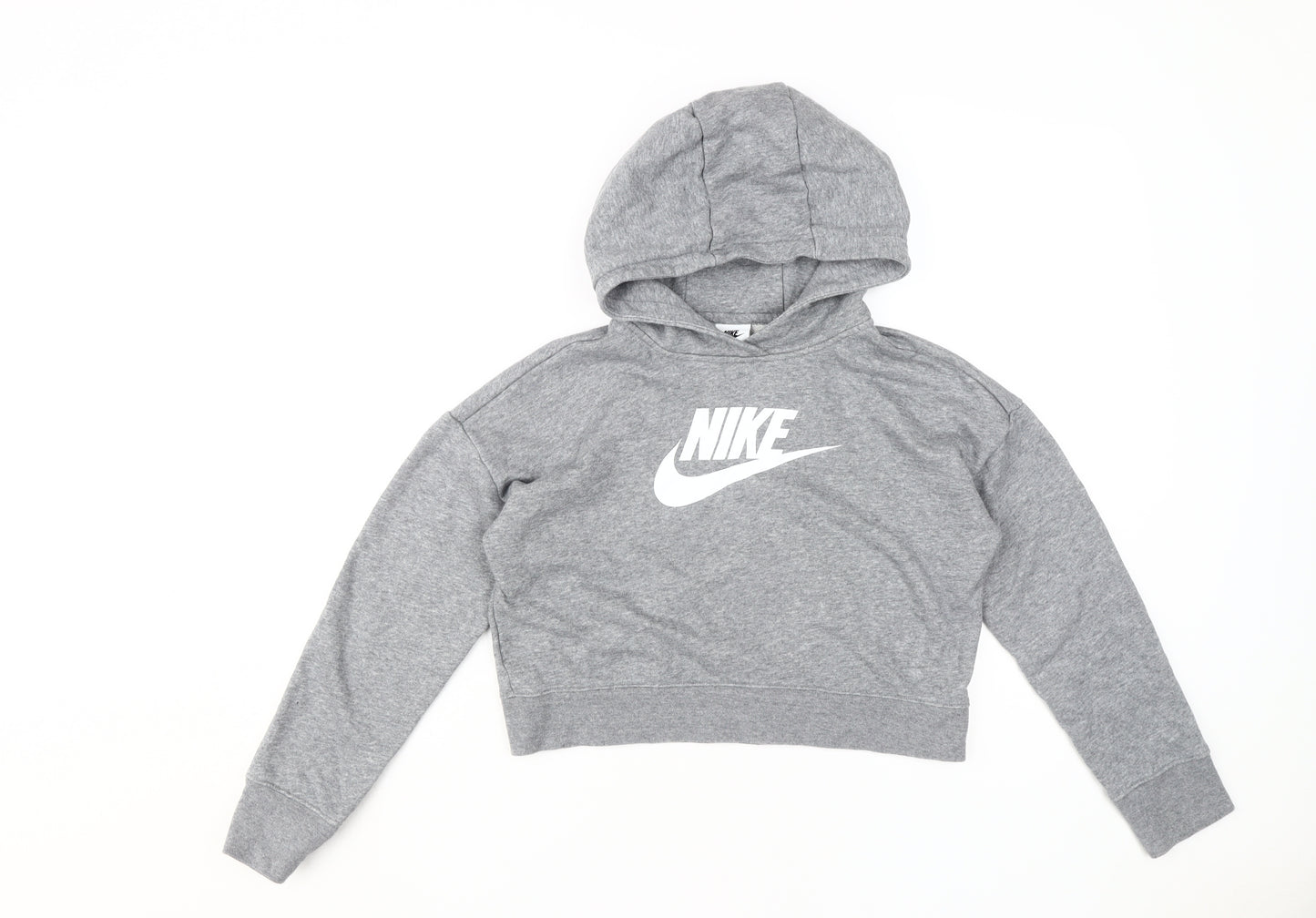 Nike Girls Grey XL Pullover Hoodie with Logo