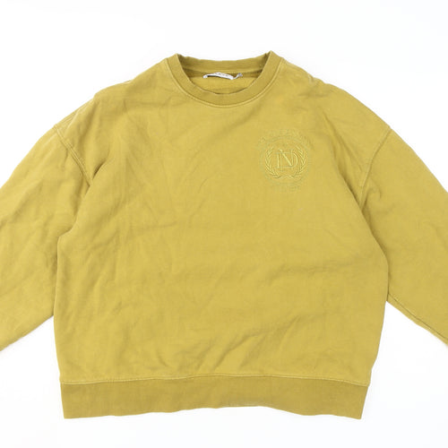 Topman Men's Gold Pullover Sweatshirt - Medium