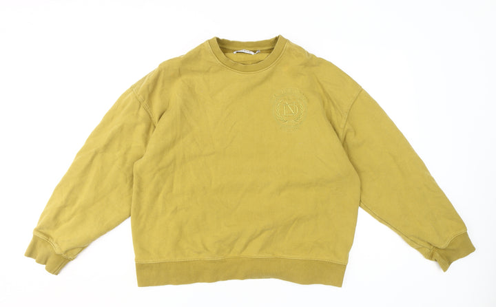 Topman Men's Gold Pullover Sweatshirt - Medium
