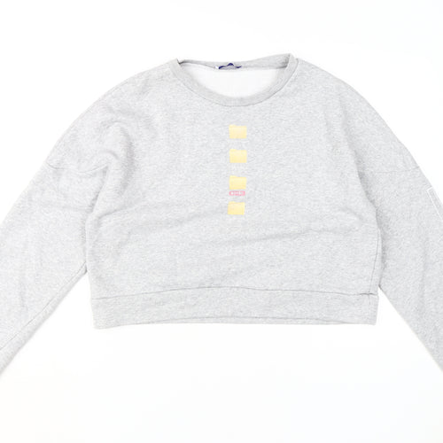 Zara Women's Grey Pullover Sweatshirt, Size S