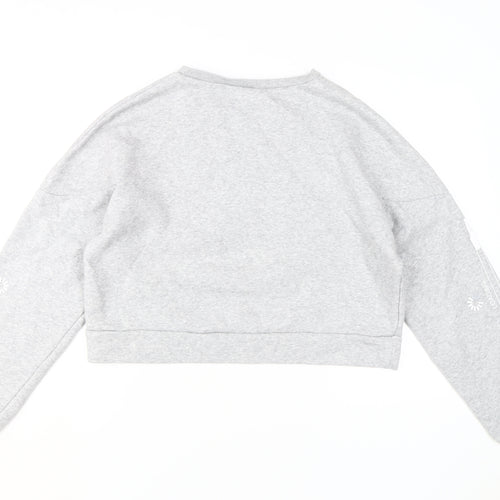 Zara Women's Grey Pullover Sweatshirt, Size S