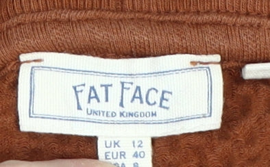 Fat Face Women's Brown Cardigan, UK 12, Button Accent