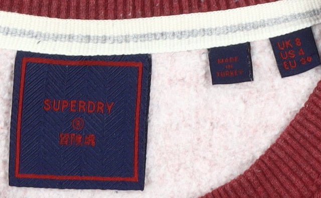 Superdry Women's Red Pullover Sweatshirt Size 8