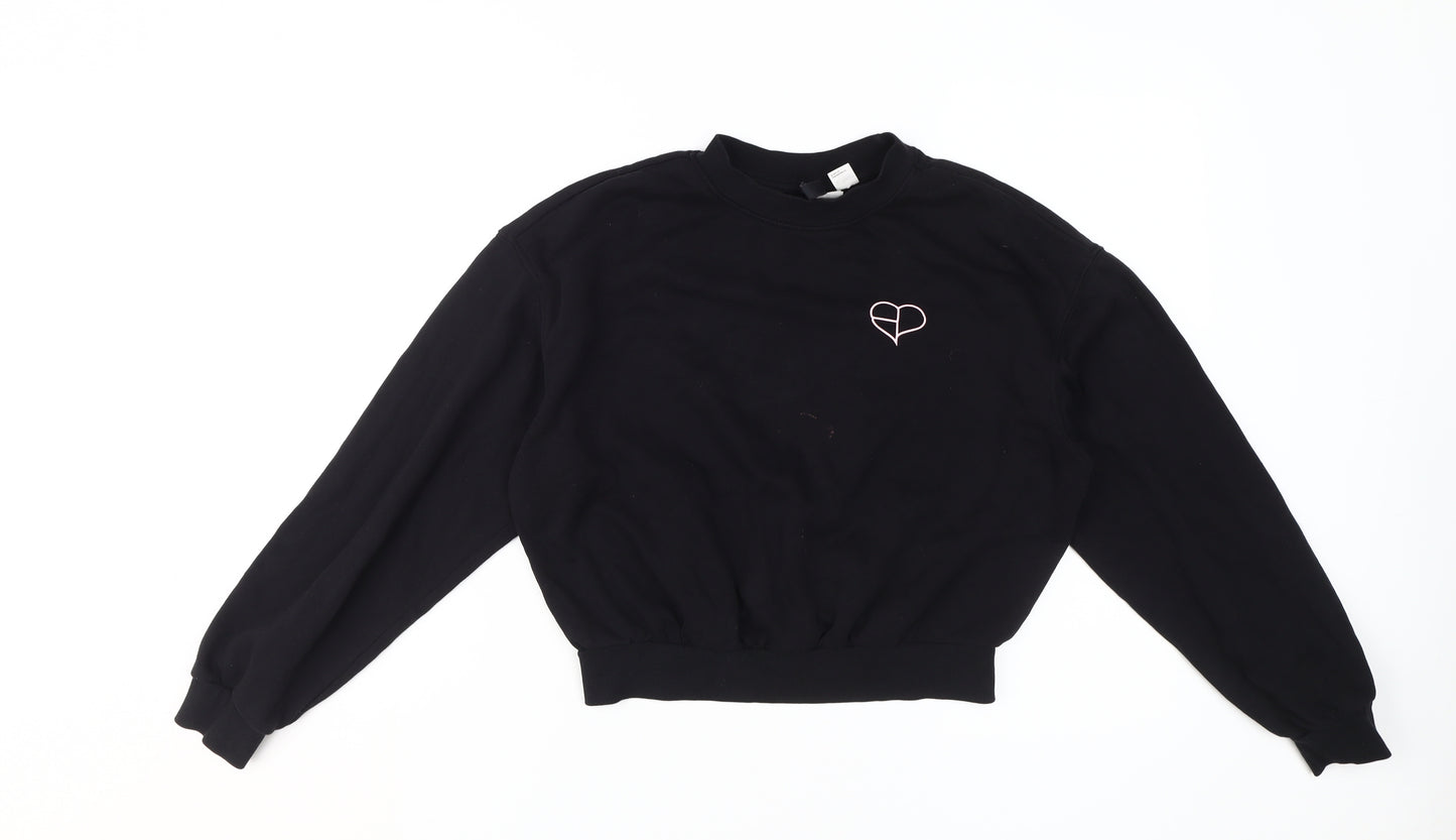 BLACKPINK Women's Black Pullover Sweatshirt Logo S