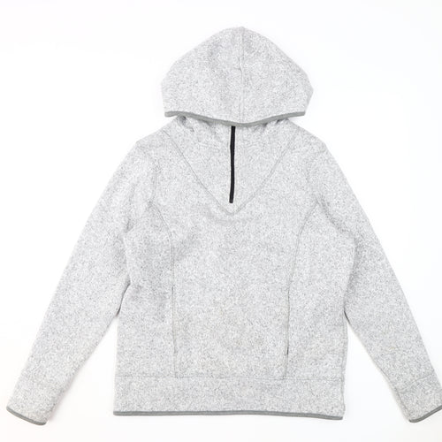 Next Women's Grey Pullover Hoodie - UK 14, Polyester