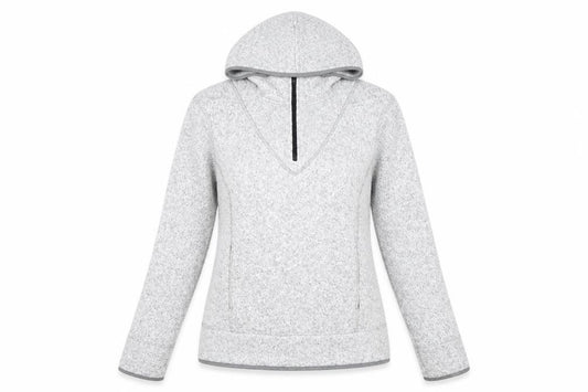 Front view of Next Women's Grey Pullover Hoodie - UK 14, Polyester