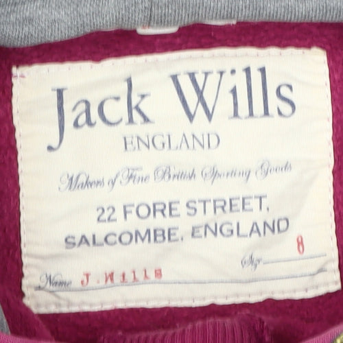 Jack Wills Women's Pink Pullover Hoodie Size 8