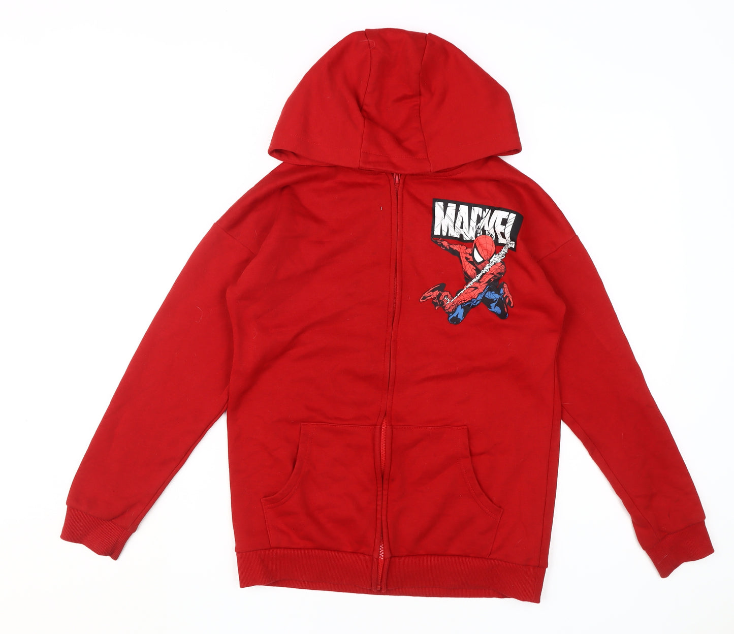 Marvel Boys Red Spider-Man Hoodie 12-13 Years Full Zip