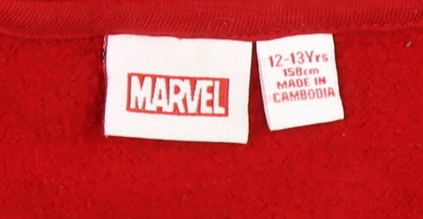 Marvel Boys Red Spider-Man Hoodie 12-13 Years Full Zip