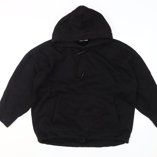 Zara Women's Black Pullover Hoodie M