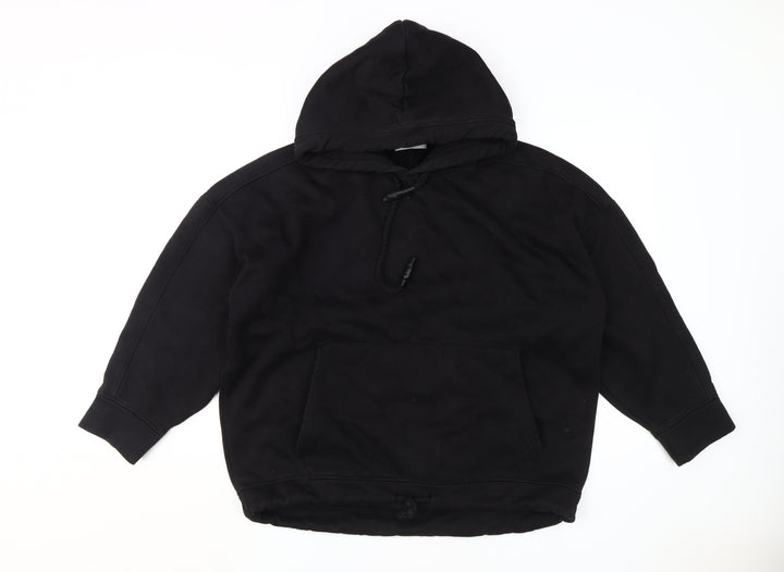 Zara Women's Black Pullover Hoodie M